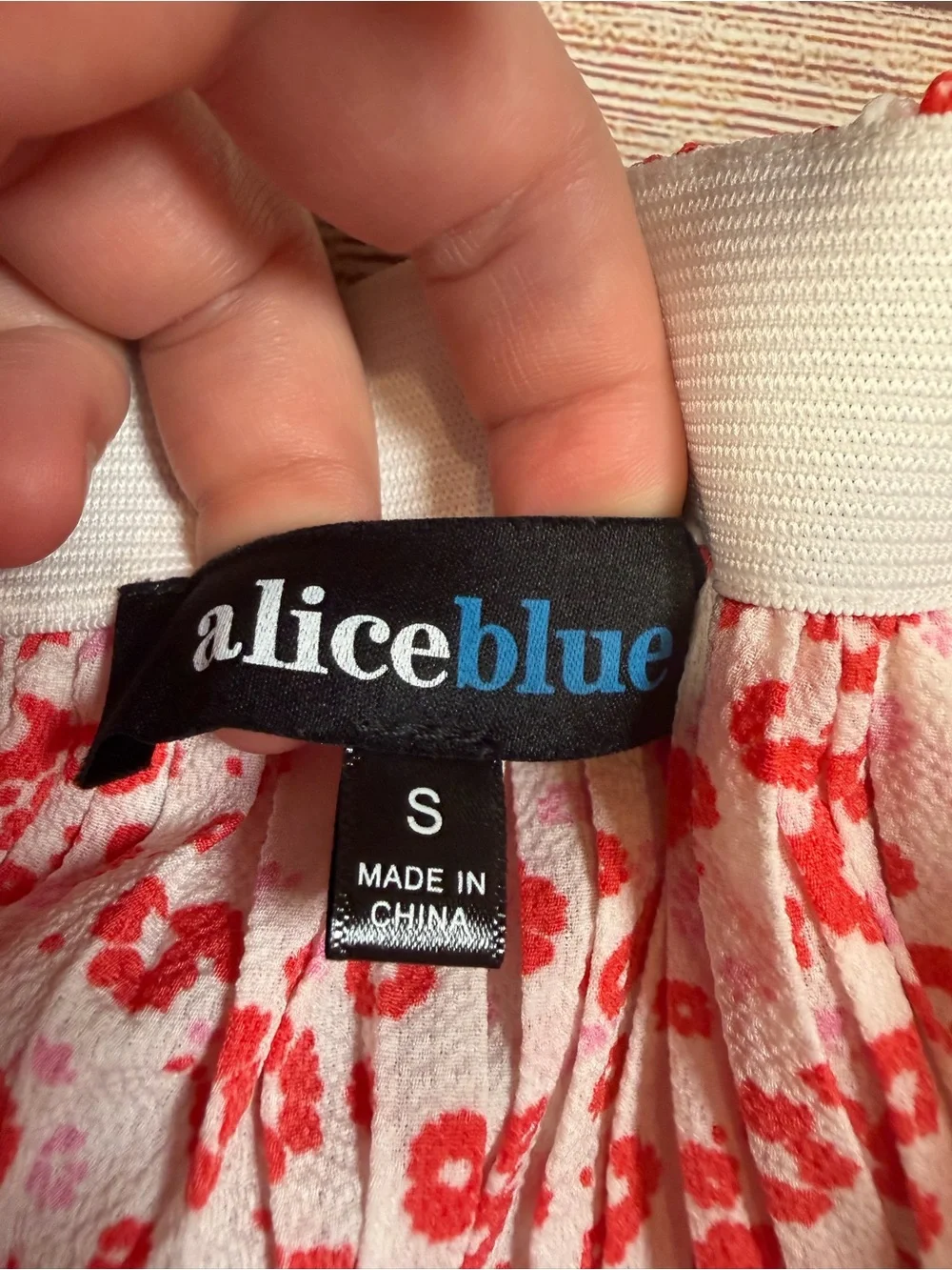 Alice Blue Red‎ and Pink Micro Floral Pleated Midi Skirt